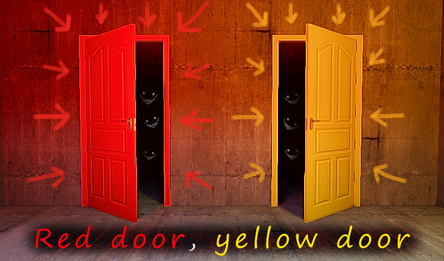 Red door, yellow door