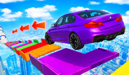Mega ramp car stunt race