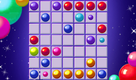 Connect colored balls in line