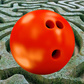 თამაში Orange Ball in the Maze