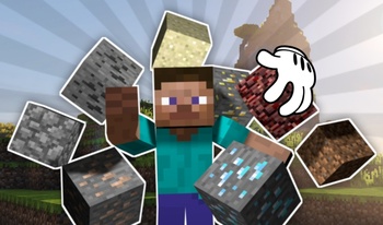 Players and blocks in the Mine!
