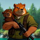 Capybaras with Guns 2. A Game for Two Players