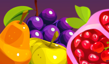 Match the fruits 2 - reach the Pomegranate