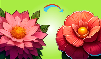 Blumen Merge 2048! Sammle alle