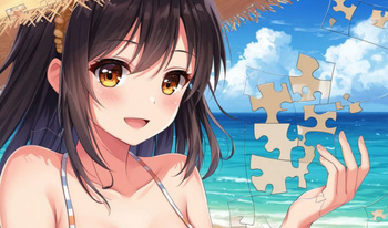 Girls on the beach puzzles