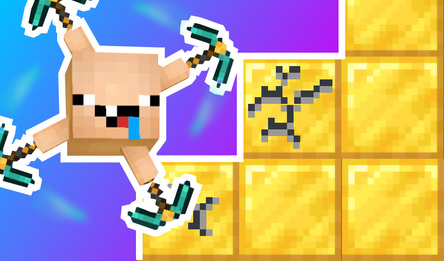 Craft a pickaxe and dig: Merge Noob