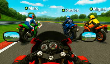Sports Bikes Race Track