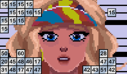 Color by number: Barbie