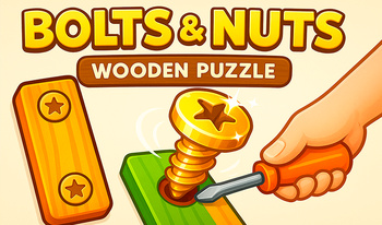 Bolts & Nuts Wood Screw Puzzle