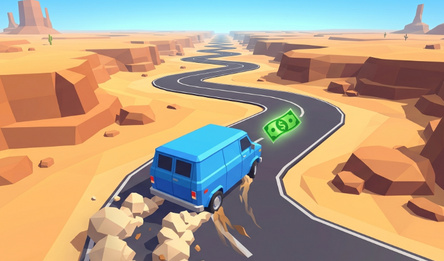 Desert Drift: Endless ZigZag Drive