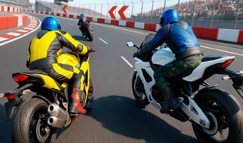 Sports Bikes Race Track
