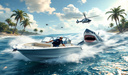 Racing: The boat is moving away from the chase