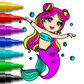 Խաղ Coloring Fairies Mermaids and Animals