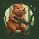 Capybaras with a Guns. A two-player game.