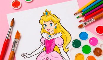 Princesses. Coloring book for kids.