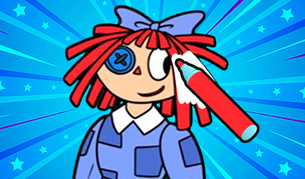 Coloring: Digital Circus, Toys, Dinosaurs
