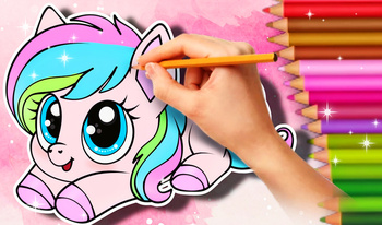 Draw a Pony: ASMR coloring book