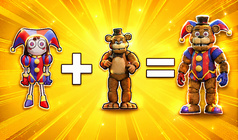 Create hybrids from FNAF, Amazing Digital Circus