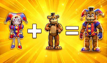 Create hybrids from FNAF, Amazing Digital Circus