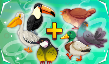 Merge the birds: Reach the eagle!