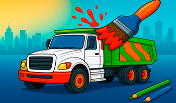 Trucks Coloring Book for Kids