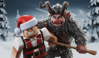 Robbie and Krampus: Slap Battle