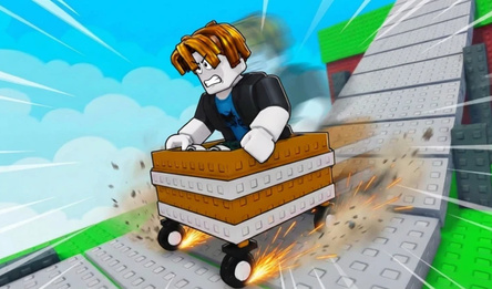 Obby: Climb Up and Slide Down on Minecarts