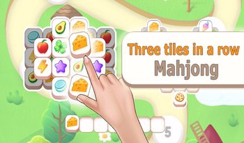 Three tiles in a row: Mahjong