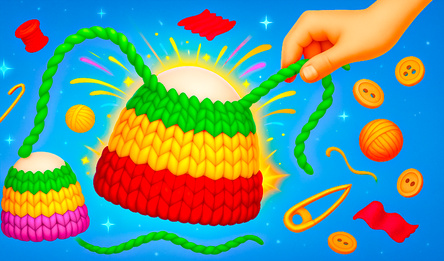 Сортировка Ниток 3D: Уютная головоломка