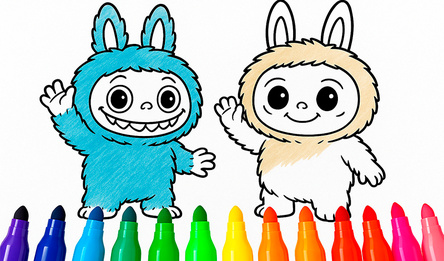 Labubu Coloring: Cute Monsters