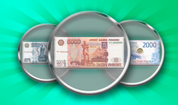 Combine Russian banknotes and become a millionaire