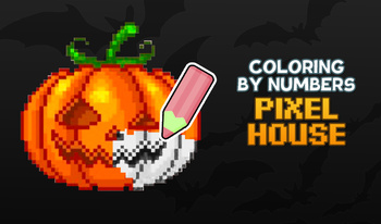 Coloring by Numbers. Pixel House