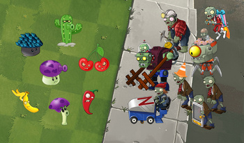 Mushrooms and Fruits vs Zombies