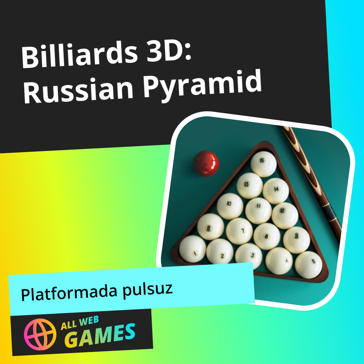 Billiards 3D: Russian Pyramid: AllWebGames-da Pulsuz Onlayn Oynayın