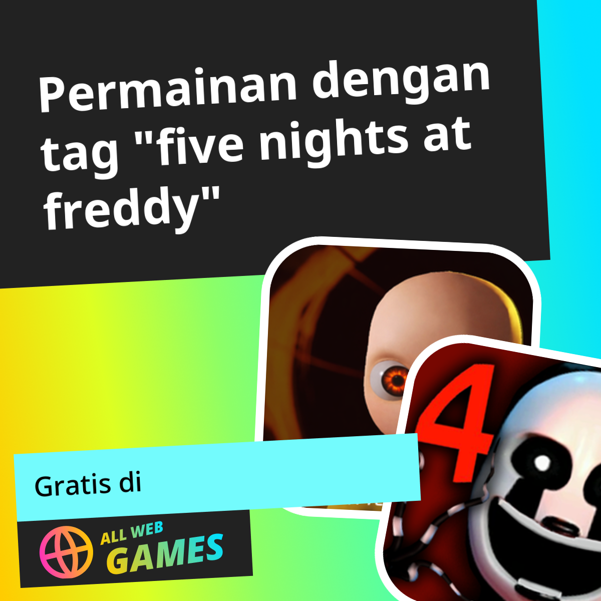 Five nights at freddy game 😱 Main Gratis Online di AllWebGames
